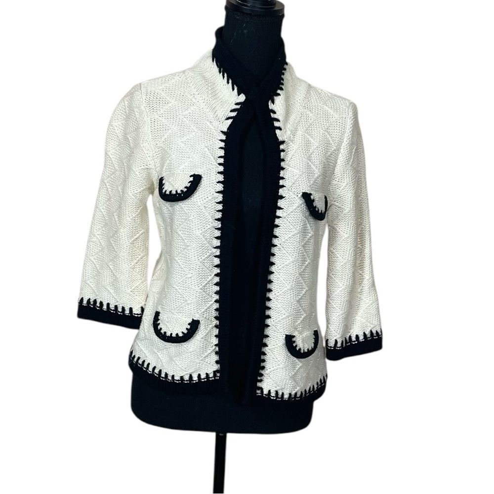 CAbi Women's “Socialite” Knit Open Front Cardigan (SWV) - Picture 3 of 12